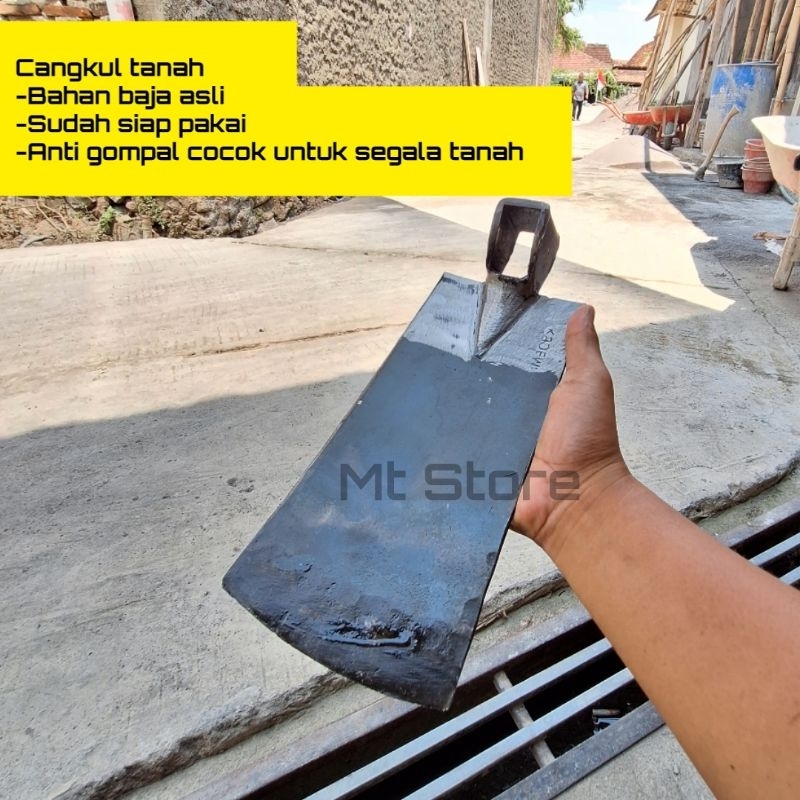 Cangkul pacul ganclong segala jenis tanah- cangkul baja asli anti lengket- pacul serbaguna