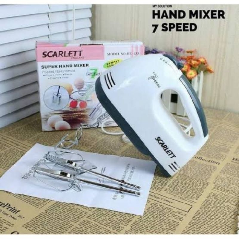 Hand Mixer Scarlett 7 Kecepatan/Mixer Tangan SCARLETT HE-133