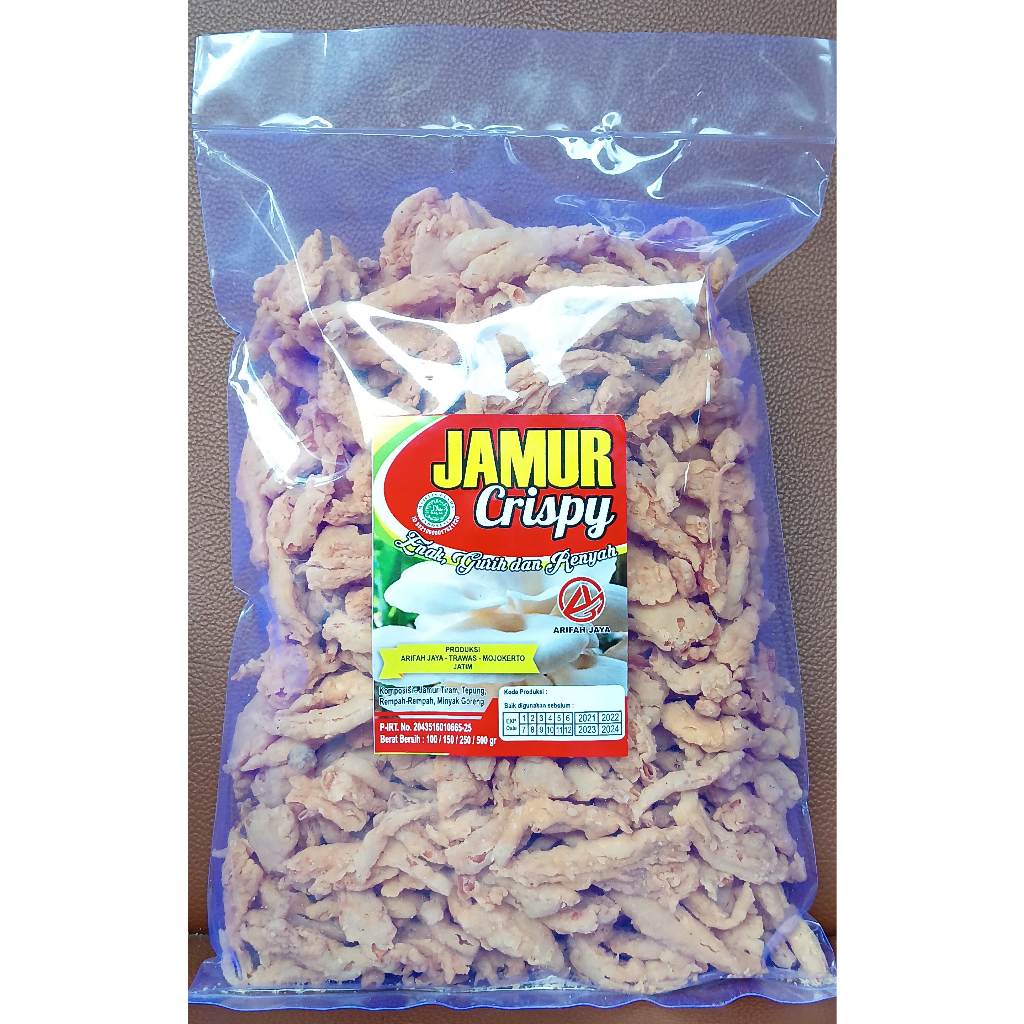 

keripik jamur renyah kriuk jamur crispy anti minyak dengan proses spinnering murah tanpa bahan pengawet 250 gr