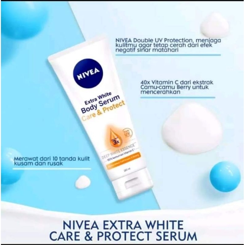 nivea body serum care& protect