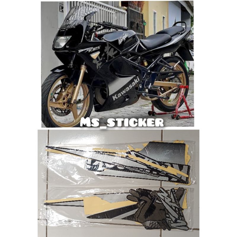 Sticker striping ninja rr 2010 hitam