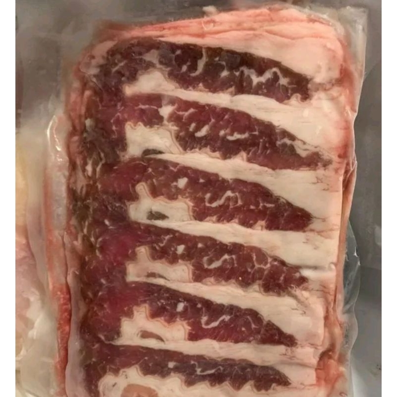 Shortplate Beef US 1mm (Angus Beef Slice) Daging Slice Halal Frozen