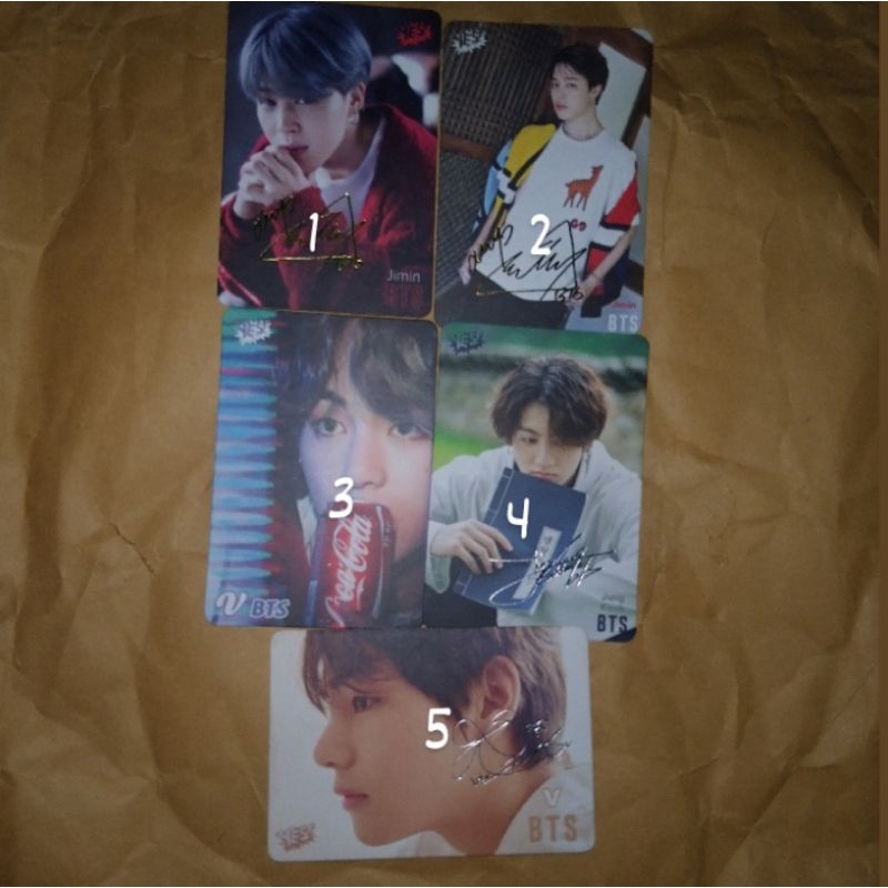 (Mohon Baca Deskripsi) PC BTS Yes Card HK Photocard RM Jin Suga Jhope Jimin V JK YC Namjoon Seokjin 