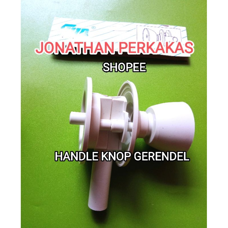 handle knop gerendel pvc pintu kamar mandi warna putih