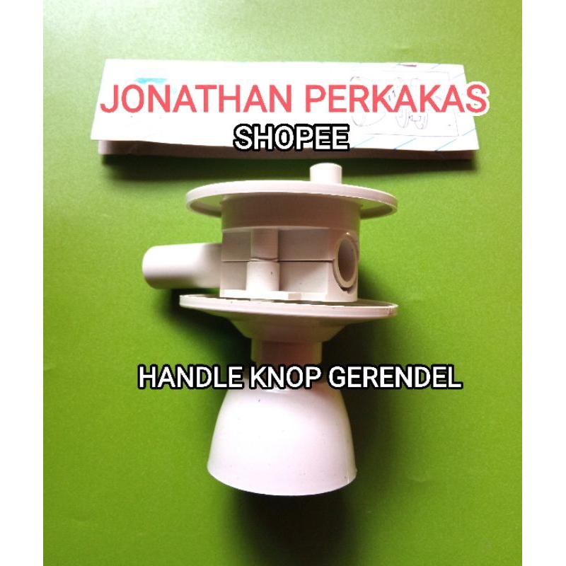 tarikan knop gerendel pvc pintu kamar mandi warna putih