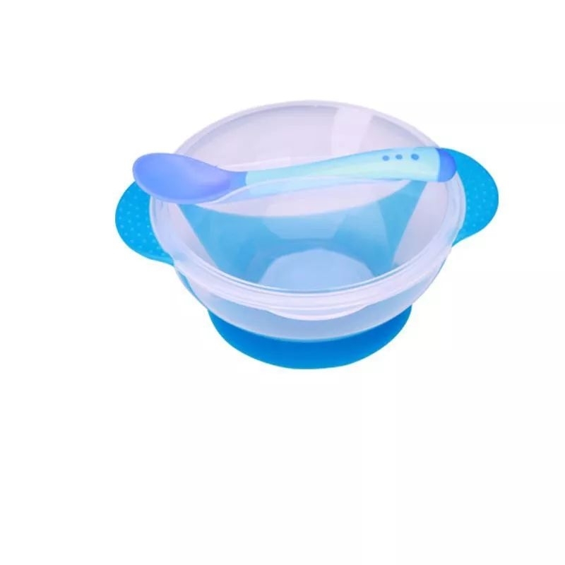 Mangkok set anti panas untuk bayi ,mangkok bayi set tutup murah