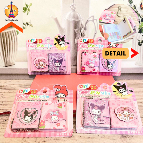 

Buku Mini Sharing Book FX-0017 Sanrio 2 in 1 Bergambar Setiap Halaman Notebook Stationery For School Alat Tulis Kantor Sekolah Kado Ulang Tahun