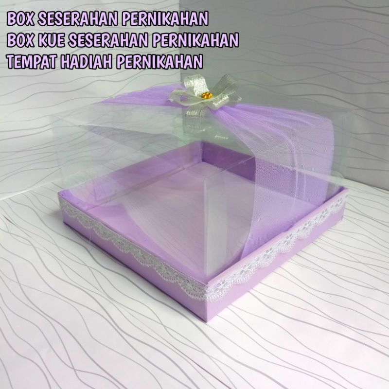 [ LILAC ] Box kotak hantaran seserahan pernikahan tertutup mika satuan / box kotak kue hantaran sese