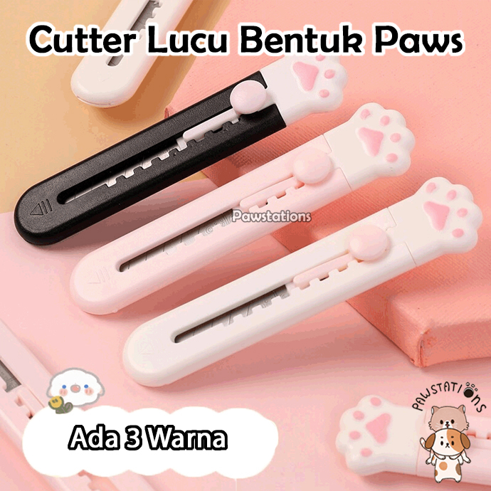 

Cutter Mini Bentuk Paws Cutter Imut Cutter Lucu Cutter Kecil Pembuka Surat