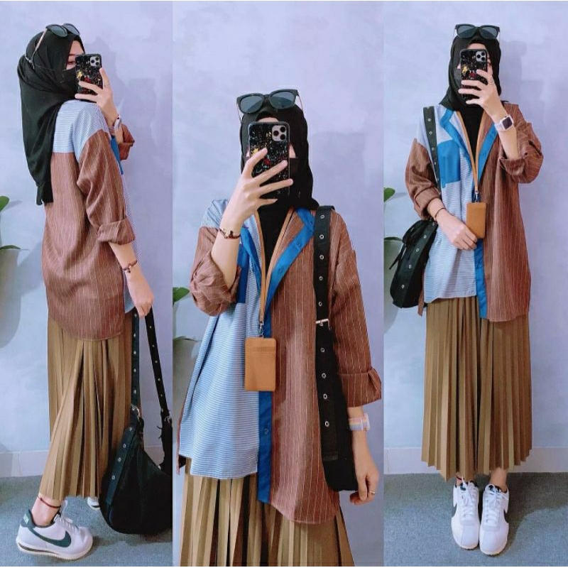 Tammy Top, TOP/KEMEJA/BLOUSE WANITA CANTIK MODIS FIT XXL LD 120 BAHAN TOYOBO PREMIUM MIX BURGATI SAL