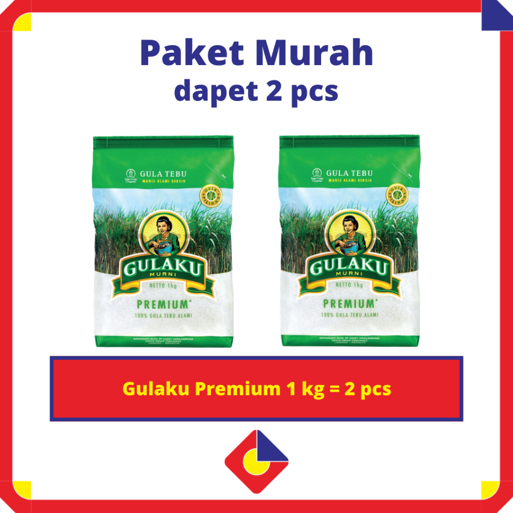 

Paket Murah Gulaku Premium 1 kg 2 pcs