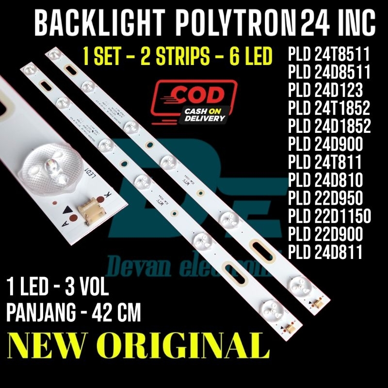 backlight tv led polytron pld 24D8511 pld 24D8520 lampu led backlight polytron pld24D8511 pld24D8520