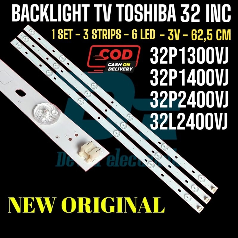 Lampu led tv toshiba 32P2400vj backlight tv toshiba 32p2400vj origional tanpa modif langsung jleb