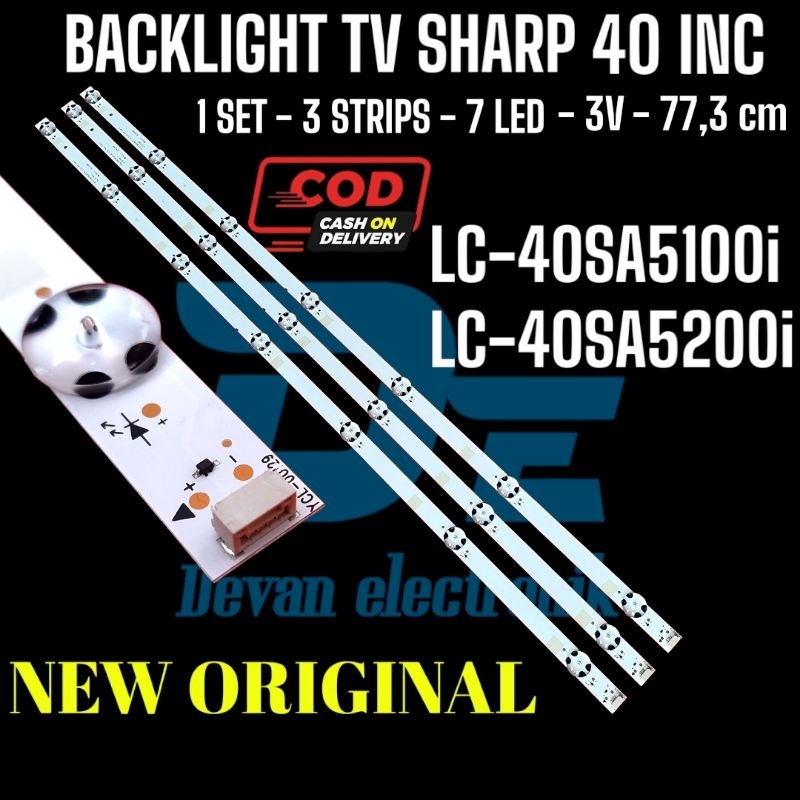 BL tv sharp LC40SA5100 led backlight sharp LC40SA5100 lampu led backlight sharp LC 40SA5100