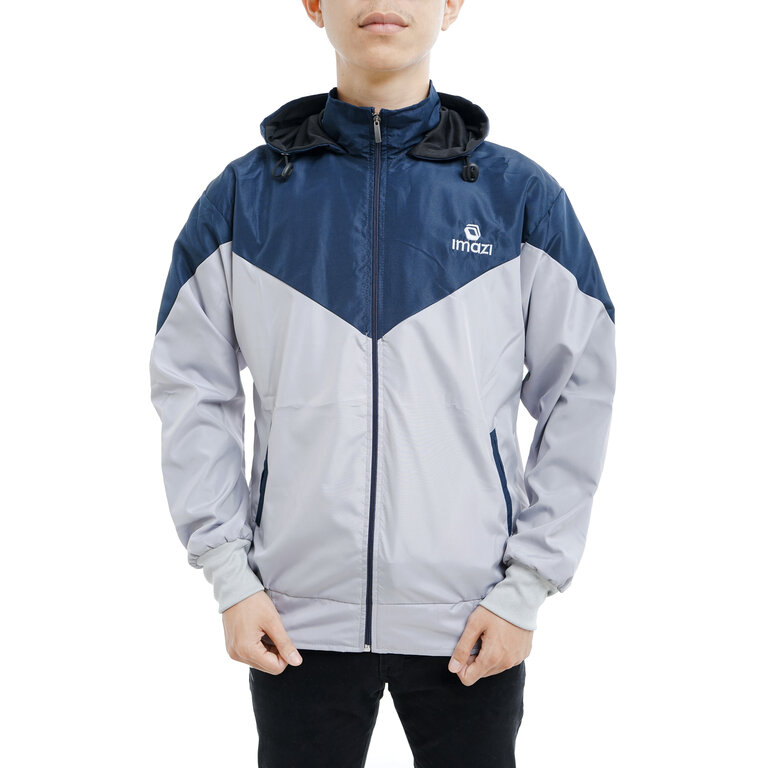 Jaket Parasut Nike Olahraga Wanita Navy Abu | Jaket Parasit Jumbo