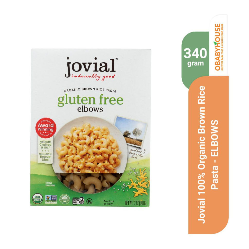 

Jovial 100% Organic Brown Rice Pasta 340 gr - ELBOWS