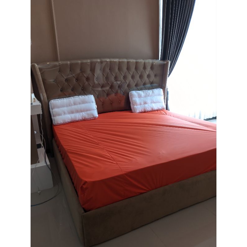Divan Jaguar Custom Kain Bludru Tempat Tidur Custom Mewah