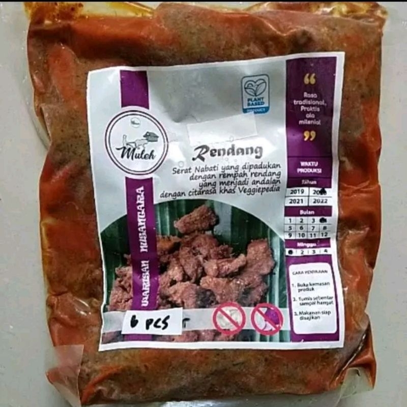 

Veggiepedia Vegan Rendang Siap saji isi 6pcs