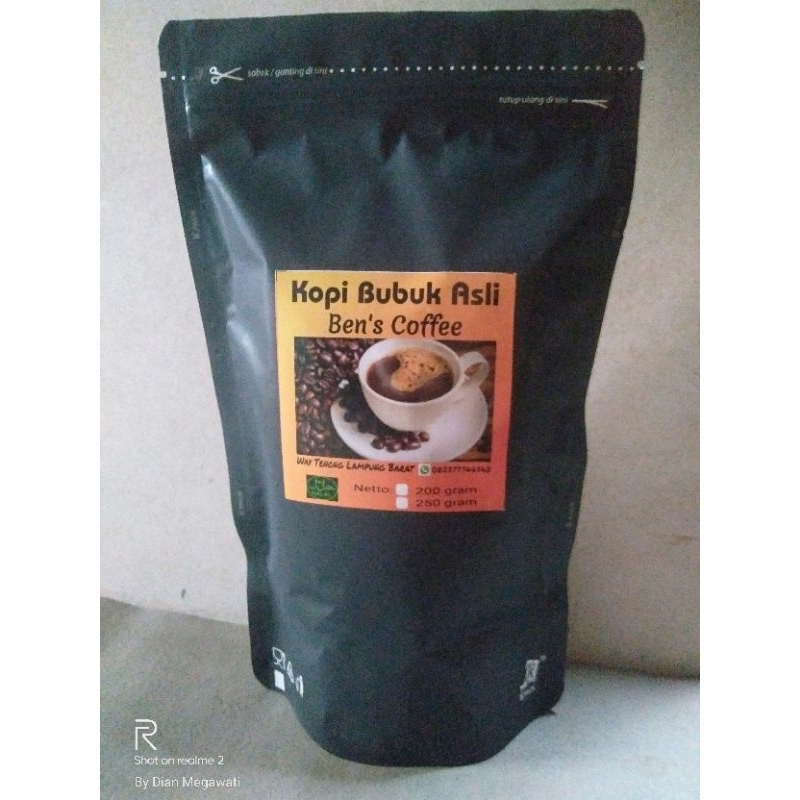 

Kopi Bubuk Asli Lampung 250 gr