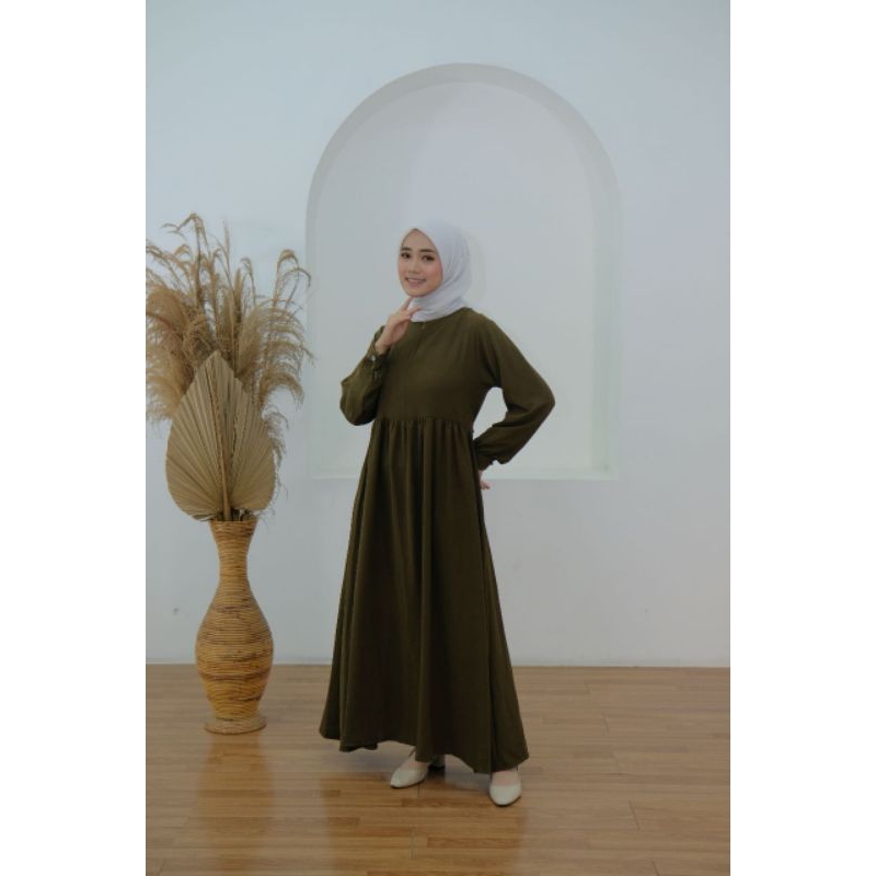 Gamis dress crinkle busui