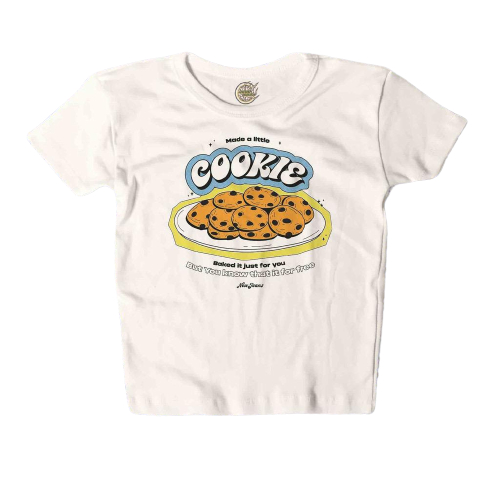 T-SHIRT CROPTOP BABY TEE MADE A LITTLE COOKIE BY NEW JEANS VINTAGE Y2K STYLE