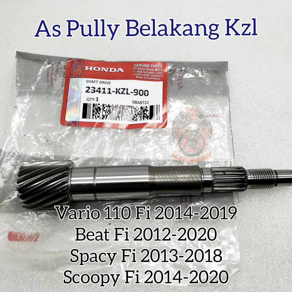 AS Pully Belakang Honda KZL Shaft Drive Pulley Beat Fi Beat Pop Beat ESP Vario 110 Fi Scoopy Spacy F