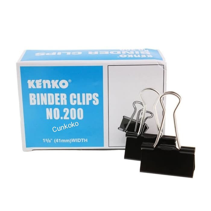 

BINDER CLIP 200 KENKO HARGA PER BOK 12 PCS