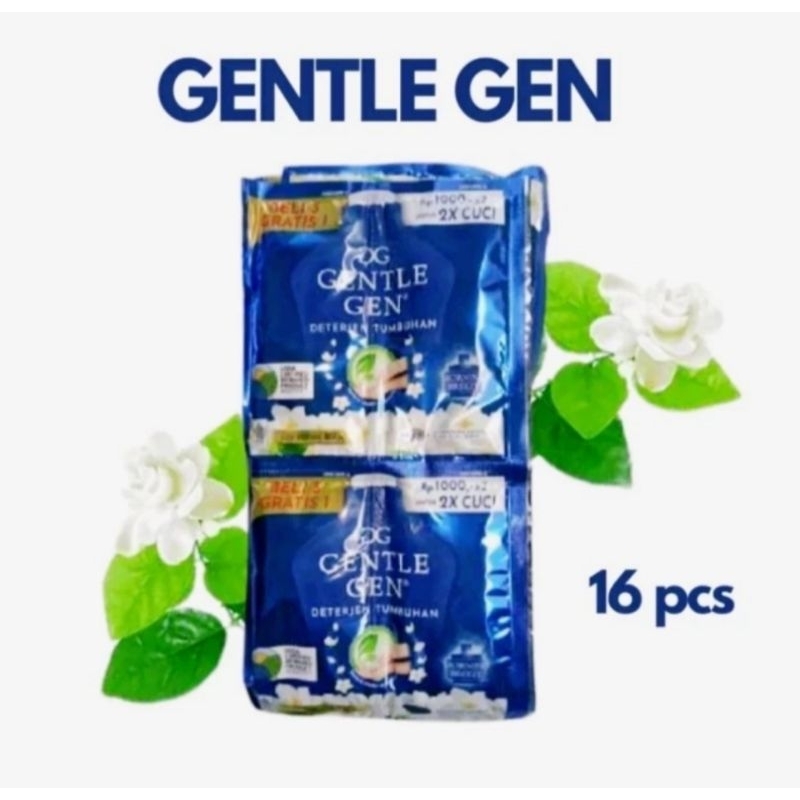 deterjen cair gentle gen isi 16 sachet