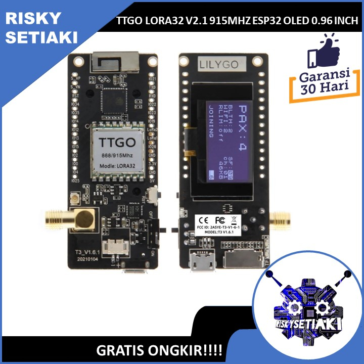 TTGO LORA32 V2.1 915MHZ ESP32 OLED 0.96 INCH SD CARD BLUETOOTH WIFI