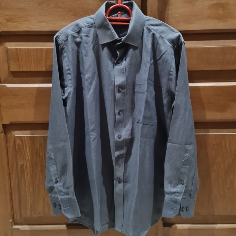 Cole Black Grey Shirt Baju Kemeja Lengan Panjang Abu Hitam Original
