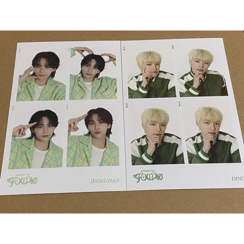 Seventeen-4-cuts photo follow to seoul official merchandise Jeonghan with Dino
