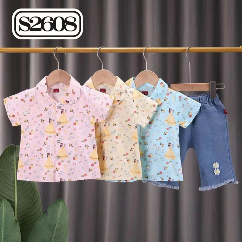 Setelan kemeja jeans anak