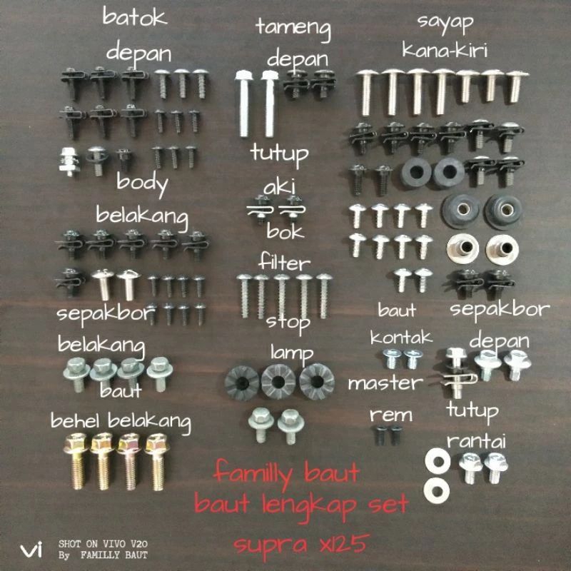 Full set baud full body Supra x 125 batman