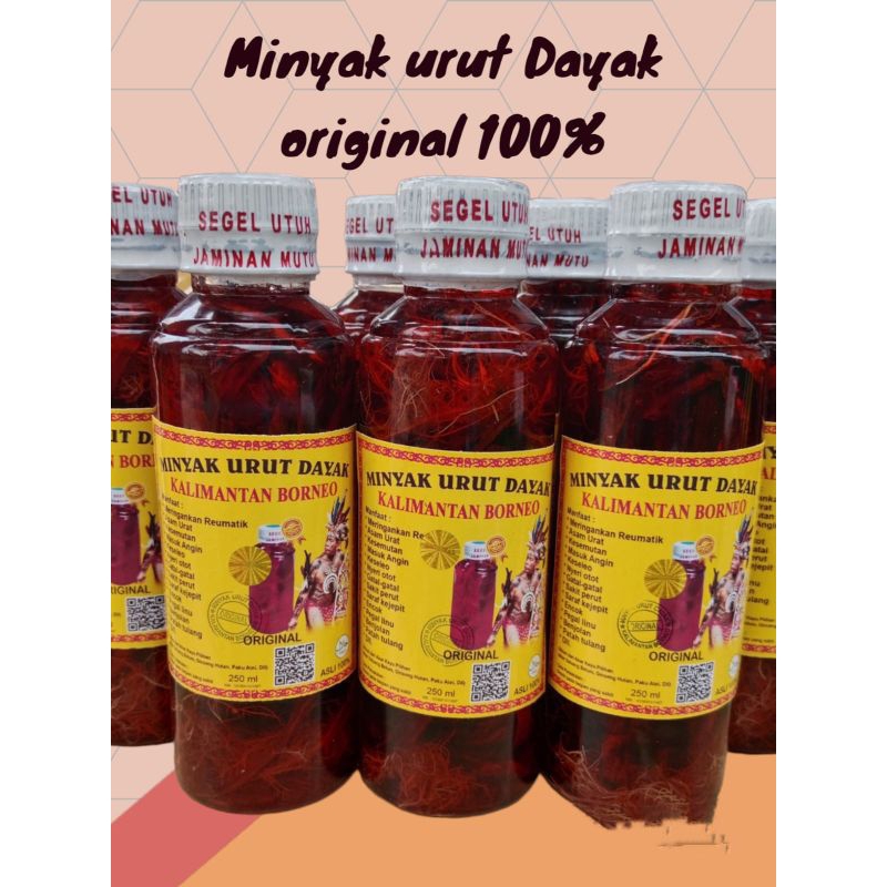 minyak urut dayak asli Kalimantan Borneo berat 250 ML/minyak dayak/minyak dayak ibu Ida ori/minyak d