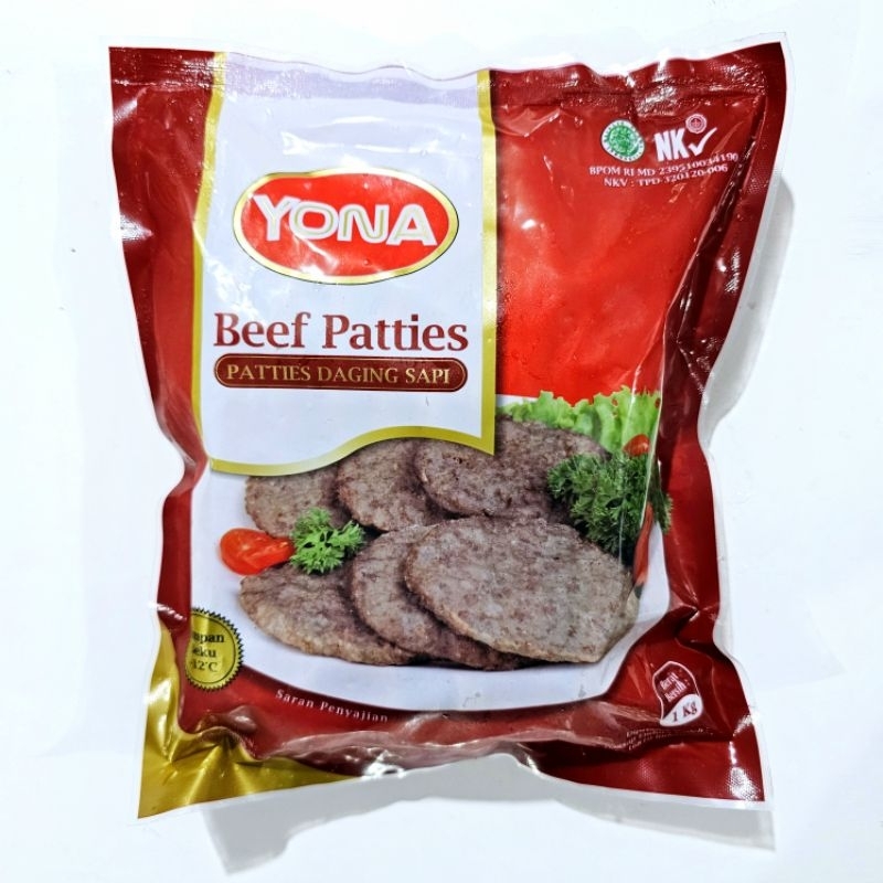 

YONA beef patties 1kg 10s