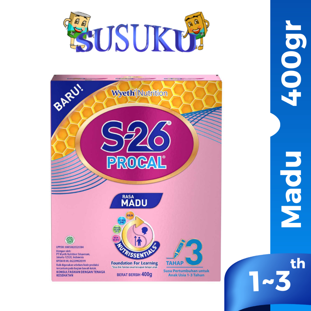 S26 Procal Tahap 3 - 400gr Susu Formula Terbaik untuk Tumbuh Kembang Si Kecil
