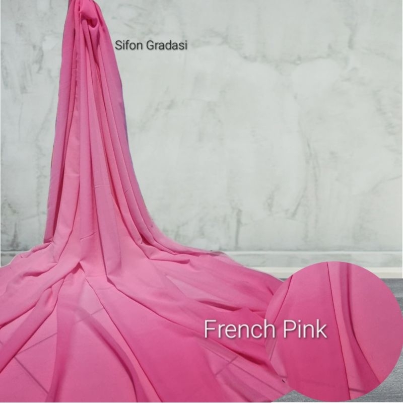 Kain Gradasi Sifon / Bahan Chiffon Ombre