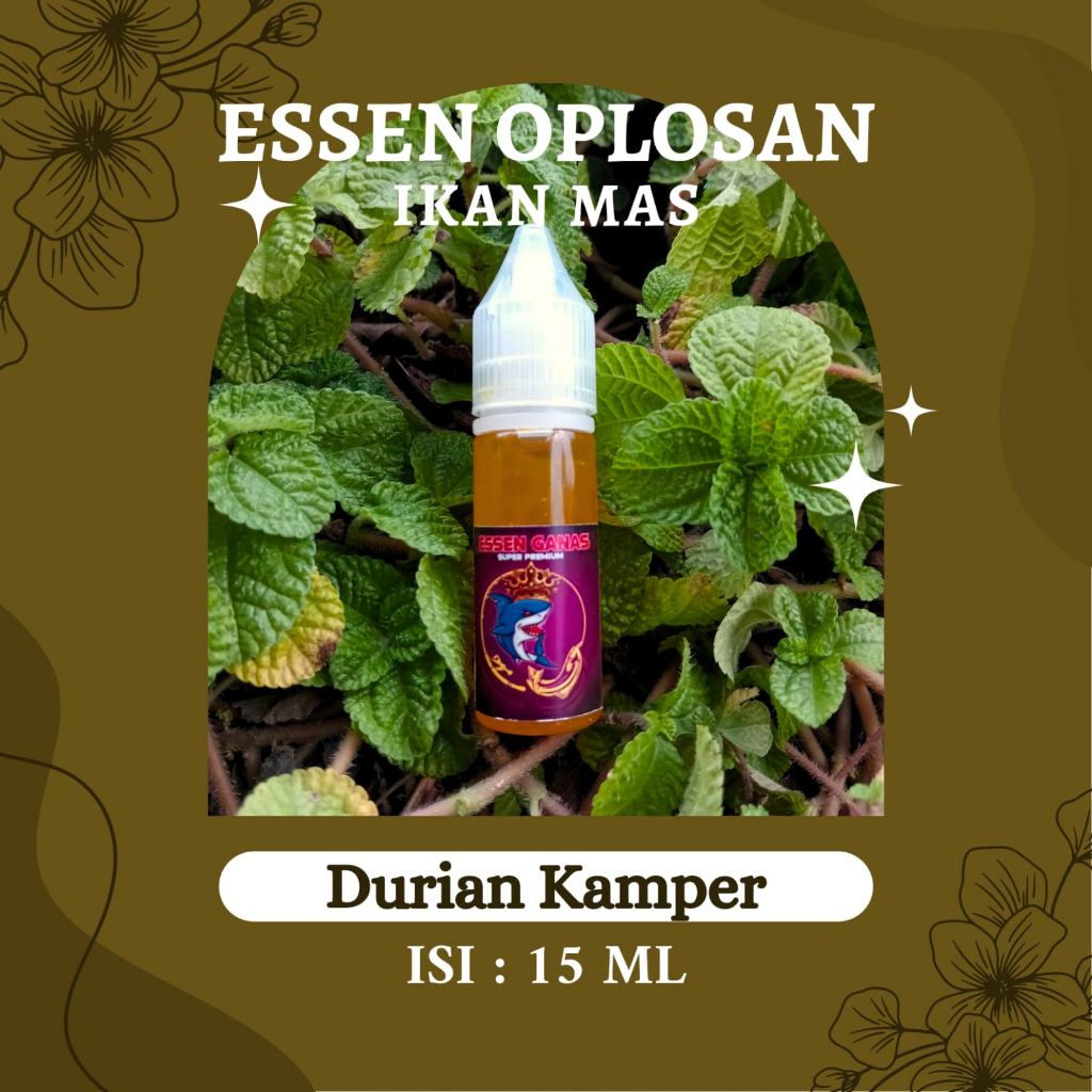 ⭐⭐⭐⭐⭐ESSEN IKAN MAS AROMA KUAT DURIAN KAMPER 15 ML/ESSEN OPLOSAN IKAN MAS BABON  UNTUK HARIAN,LOMBA/