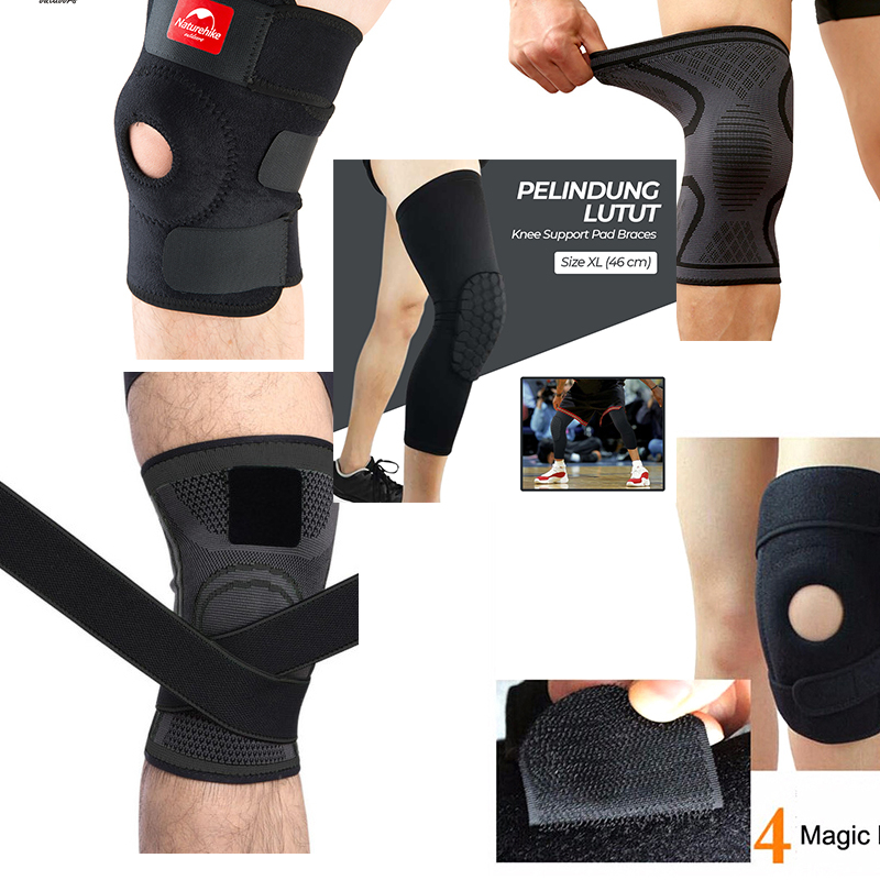 Pelindung Kaki Lutut Deker Gym Bike Fitness Manset Paha Cedera Stocking Leging Basket Futsal