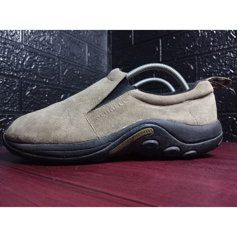 Sepatu MERRELL 60801 MENS JUNGGLE MOC TAUPE (suede-coklat)   10, size 45, insol 28,5vm