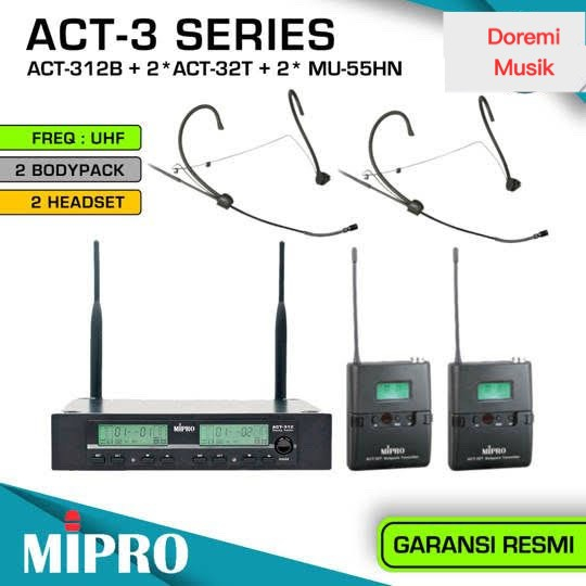 Mic mipro ACT312B / MU55HN original (2 HEADSET)