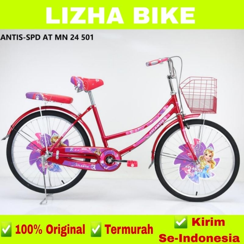 Sepeda Mini Dewasa Atlantis 24" AT MN 501 Boncengan Keranjang
