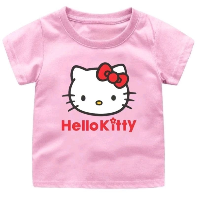 Baju kaos anak cewek hello kitty untuk anak umur 1-12 tahun