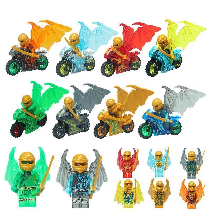 Mainan ninjago motor ninja bersayap kay jay zane cole lloyd nya BMS201