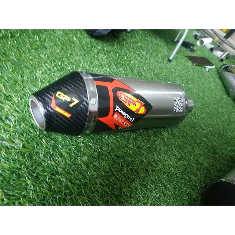 SLINCER KNALPOT RACING GP7 POWER CORE1 UJUNG KARBON
