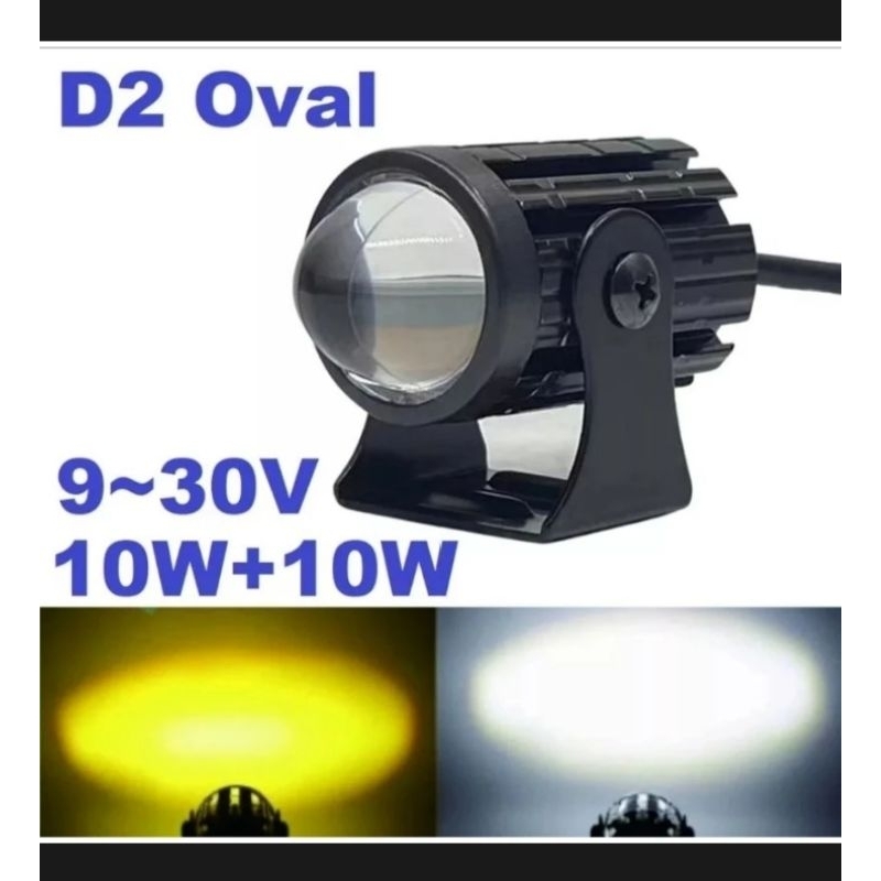 Lampu Tembak Sorot PUTIH + KUNING PNP untuk semua motor