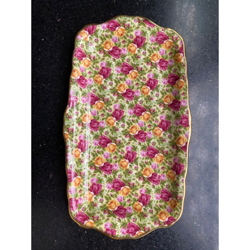 Royal Doulton Royal Albert OCR Chintz Sandwich Tray piring kue