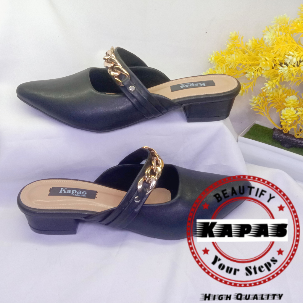 Sandal Heels Mules Wanita Alea Ks124