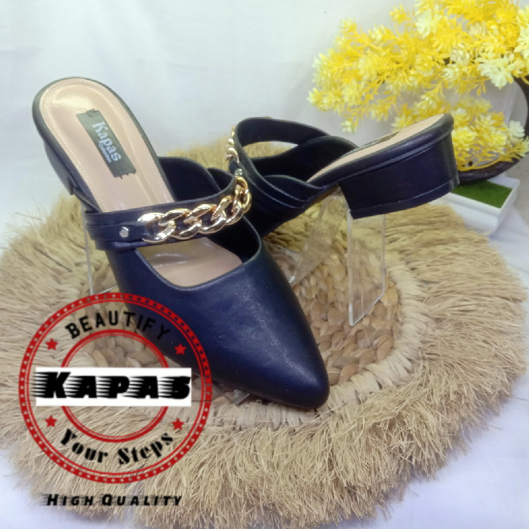 Sandal Heels Mules Wanita Alea Ks124