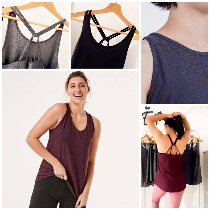 ANKO Tanktop Kaos Yoga Kaos Olahraga Wanita